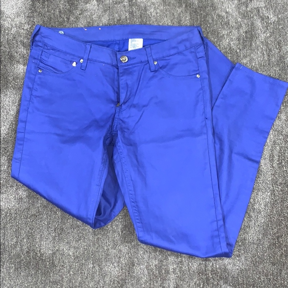 Blue skinny/low waist/ ankle